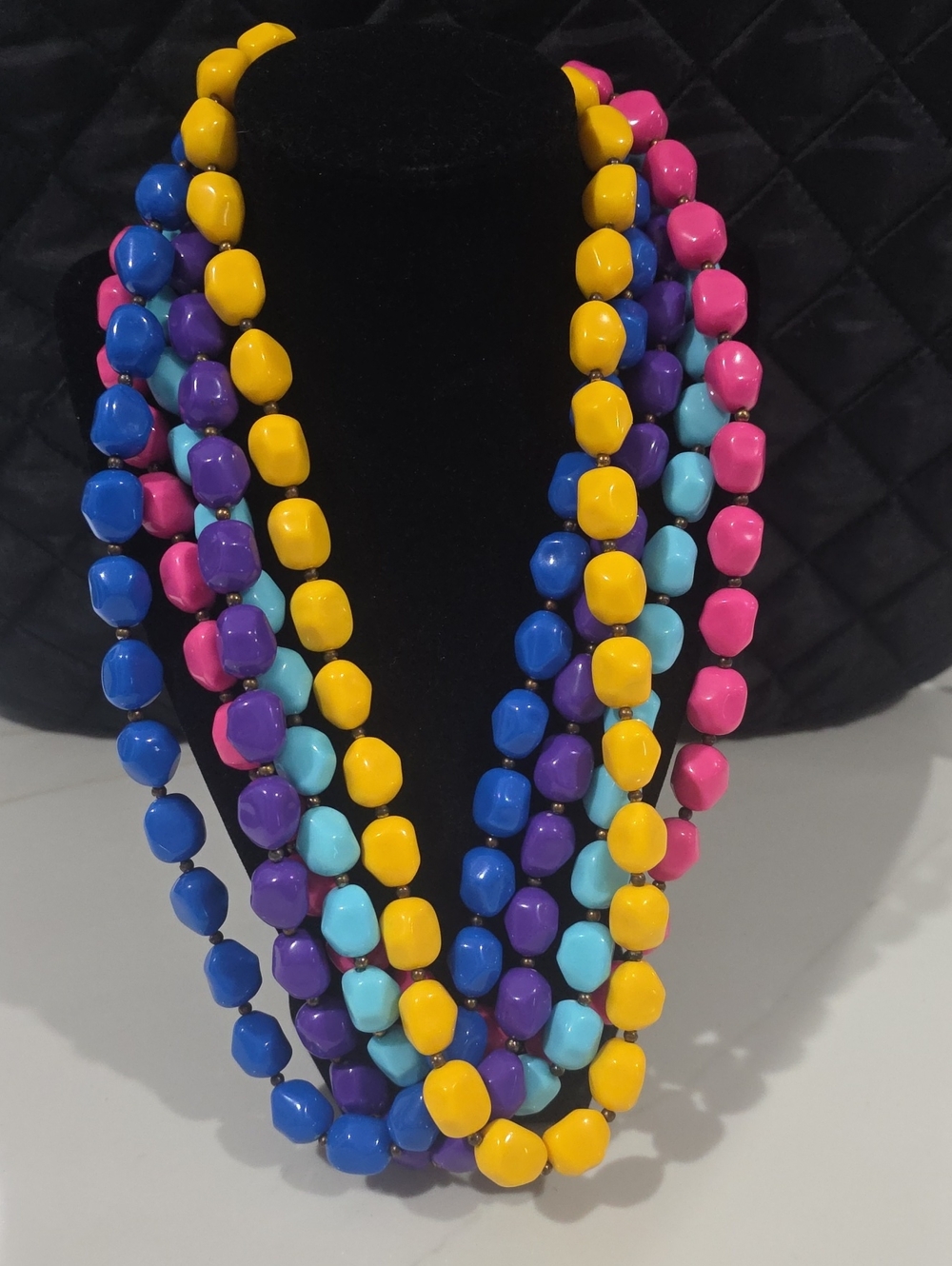 Beaded Statement Necklaces - Pink, Yellow, Blue, Purple, Turquoise